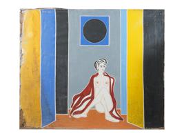 AMERICAN ABSTRACT NUDE PAINTING THOMAS M BARNETT