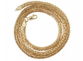 14K GOLD FLAT BYZANTINE CHAIN NECKLACE BY VIOR