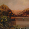 EUROPEAN SCHOOL OIL PAINTING CHATEAU DE CHILLON PIC-1