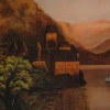 EUROPEAN SCHOOL OIL PAINTING CHATEAU DE CHILLON PIC-3