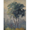 EUROPEAN SCHOOL OIL PAINTING OF LANDSCAPE SIGNED PIC-2