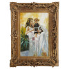 OIL PAINTING MOTHER AND CHILD SIGNED A CLAUDIA PIC-0