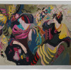 1995 SERIGRAPH GAZEBO TWO WOMEN BY ISAAC MAIMON PIC-0