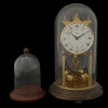 KOMA 400 DAY MANTLE CLOCK UNDER DOME AND SMALL DOME PIC-0