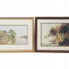 TWO VINTAGE WALL DECOR ART PRINTS MONET, MALARZ PIC-0