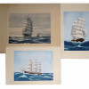 GROUP OF GOUACHE PAINTINGS SIGNED ONE LITHOGRAPH PIC-0