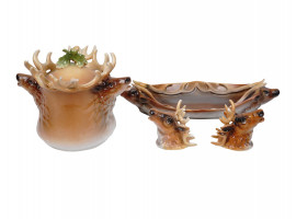 FIGURAL PORCELAIN ELK TABLEWARE BY ROYAL BAYREUTH