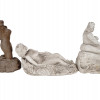 ATTR TO STEELE BURDEN THREE CLAY NUDE SCULPTURES PIC-1