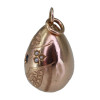 RUSSIAN GOLD EASTER EGG PENDANT WITH SAPPHIRE PIC-1