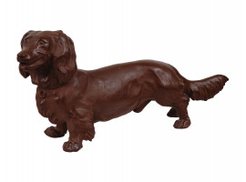 MEISSEN BOTTGER STEINZEUG STONEWARE DOG FIGURINE