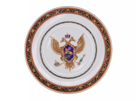 CHINESE EXPORT PORCELAIN PLATE RUSSIAN MARKET