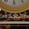 ANTIQUE FRENCH SHELL CLOCK UNDER GLASS DOME PIC-9