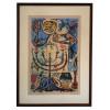 JUDAICA AMERICAN WOODCUT PRINT BY IRVING AMEN PIC-0