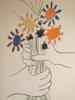 SPANISH COLOR LITHOGRAPH FLOWERS BY PABLO PICASSO PIC-1