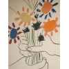 SPANISH COLOR LITHOGRAPH FLOWERS BY PABLO PICASSO PIC-2