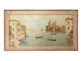 OIL PAINTING VENICE VIEW VEDUTA SIGNED NOVARETTI