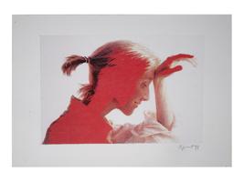 RUSSIAN SOVIET SILKSCREEN GIRL BY ERIK BULATOV