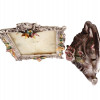 TWO VINTAGE CAPODIMONTE PORCELAIN DECOR PIECES PIC-1