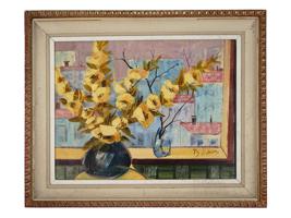 ISRAELI MID CENTURY STILL LIFE PAINTING BEN AVRAM