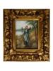 RUSSIAN OIL PAINTING FEMALE IN NATURAL LANDSCAPE PIC-0