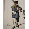 ANTIQUE COLORED MILITARY ETCHING BY JACQUEMIN PIC-4