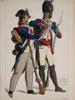 ANTIQUE 19 C FRENCH INFANTRY ETCHING BY JACQUEMIN PIC-1