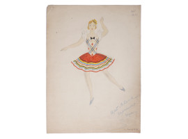 RUSSIAN DRAWING DANCING GIRL BY VADIM RYNDIN