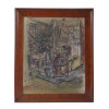 GOUACHE PAINTING OF INTERIOR SIGNED BY GOTTMANN PIC-0