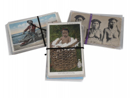 ANTIQUE AND VINTAGE BLACK AMERICANA POSTCARDS