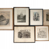 ANTIQUE CITYSCAPE ENGRAVINGS FRAMED AND SIGNED PIC-0