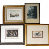 ANTIQUE 19TH CENTURY PRINTS FRAMED AND SIGNED PIC-0