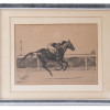 AMERICAN WAR HORSE RACING ETCHING BY C W ANDERSON PIC-0