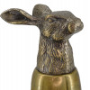 SILVER PLATED BRASS STIRRUP CUP WITH RABBIT HEAD PIC-7