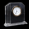 WATERFORD CRYSTAL METROPOLITAN CLOCK GOLD TRIM PIC-0