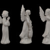 VINTAGE GERMAN WHITE PORCELAIN ANGEL FIGURINES PIC-3