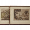 PAIR OF ANTIQUE ETCHINGS AFTER CLAUDE LORRAIN PIC-0