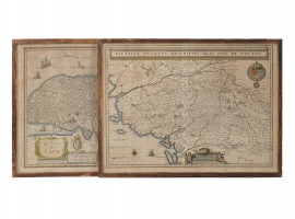 ANTIQUE FRENCH NORMANDY MAPS ENGRAVINGS 17TH CEN.