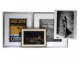 FOUR FRAMED CITYSCAPE PHOTOGRAPHS NEW YORK VENICE