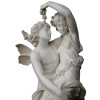 MATHURIN MOREAU ZEPHYRUS AND FLORA MARBLE STATUE PIC-4