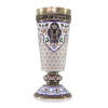 RUSSIAN GILT SILVER ENAMEL PRESENTATION VODKA CUP PIC-0