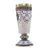 RUSSIAN GILT SILVER ENAMEL PRESENTATION VODKA CUP PIC-1