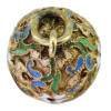 RUSSIAN SILVER GILT CLOISONNE ENAMEL EGG PENDANT PIC-2