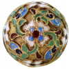 RUSSIAN SILVER GILT CLOISONNE ENAMEL EGG PENDANT PIC-3