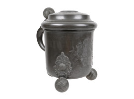 ANTIQUE SWEDISH PEWTER STEIN F. SANTESSON C. 1900