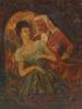 OIL PAINTING OF COUPLE PORTRAIT SIGNED BY ARTIST PIC-1