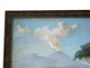 ANTIQUE ITALIAN LANDSCAPE PAINTING MOUNT VESUVIUS PIC-4