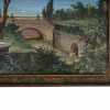 ANTIQUE ITALIAN LANDSCAPE PAINTING MOUNT VESUVIUS PIC-5