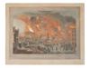 ANTIQUE PRINT 1835 NEW YORK GREAT FIRE, N. CALYO PIC-0