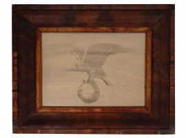 FRAMED INK PRINT ON PAPER AMERICAN EAGLE W ORBIS