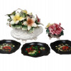 CAPODIMONTE FLOWER BASKETS AND ZHOSTOVO TRAYS PIC-0